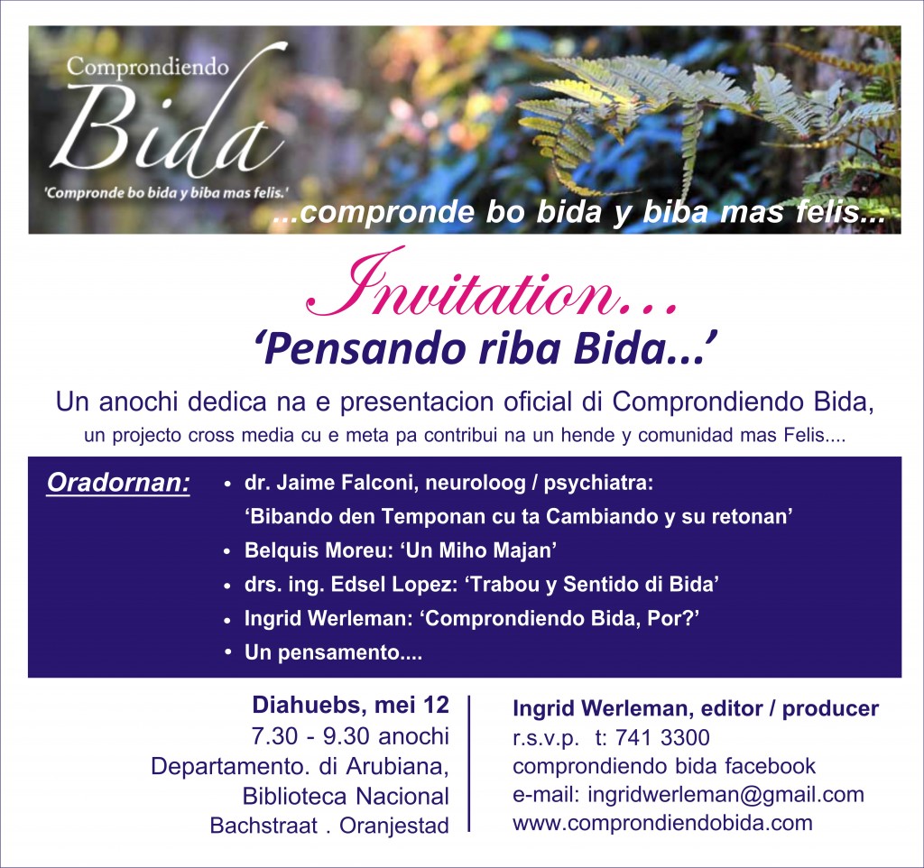Invitation card presentacion oficial Comprondiendo Bida