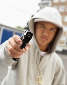 Teenager with a gun